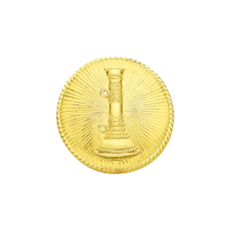 Insigne de clairon précieux, argent et or, un symbole unique, un appel à l'élégance.